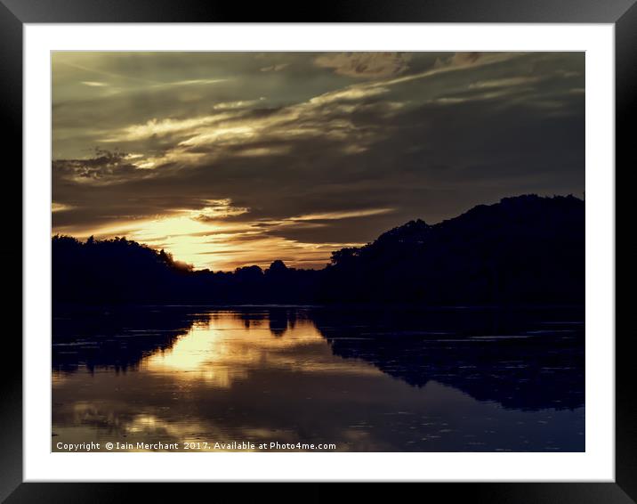 Copper & Bronze Sunset Framed Mounted Print by Iain Merchant