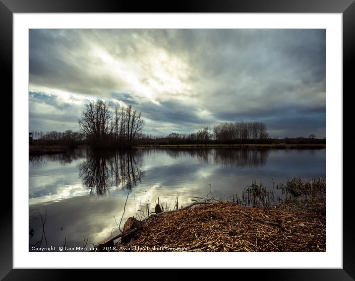 Evening at the Lake Framed Mounted Print by Iain Merchant