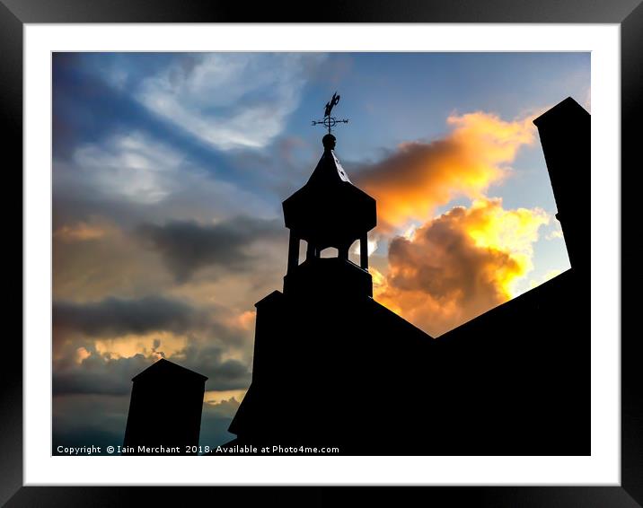 Sunset Silhouette Framed Mounted Print by Iain Merchant