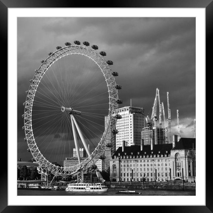 London Eye Framed Mounted Print by Joshua Miranda