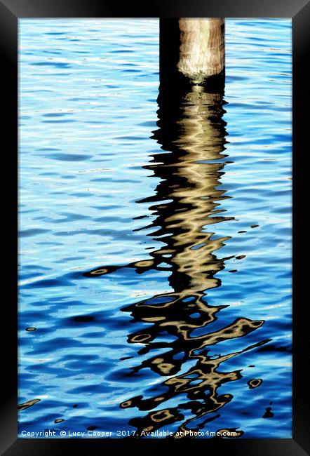 River Thames reflection Framed Print by Lucy Cooper