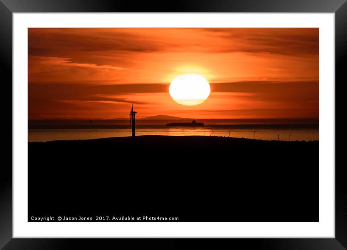 Isle of Anglesey View of Ireland Mountains Sunset Framed Mounted Print by Jason Jones