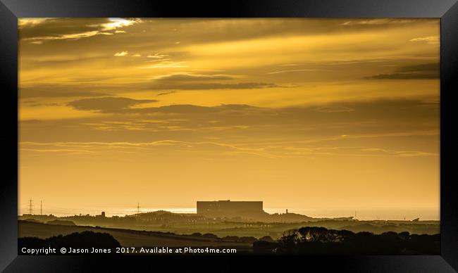 Anglesey Sunset - Wylfa  Nuclear Power Station  Framed Print by Jason Jones