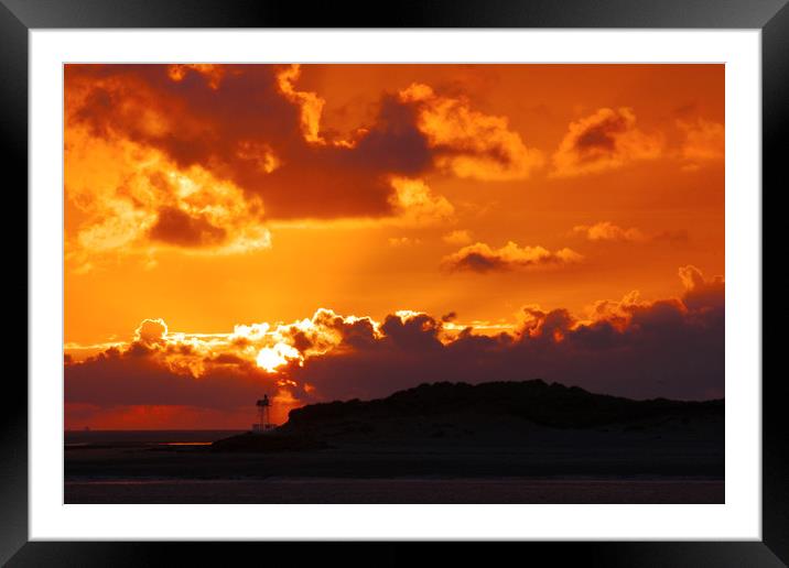 Days End Framed Mounted Print by Simon J Beer
