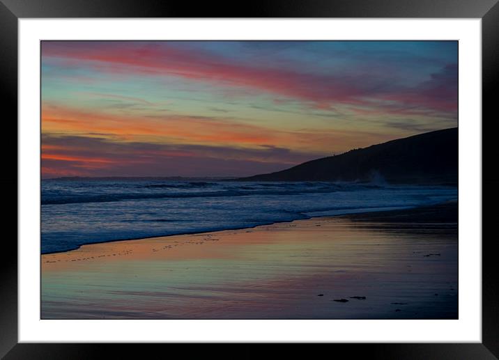 Rest Bay Sunset Framed Mounted Print by Emma Woodhouse