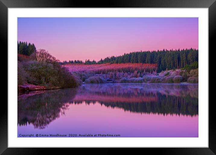 Purple Sunrise Framed Mounted Print by Emma Woodhouse
