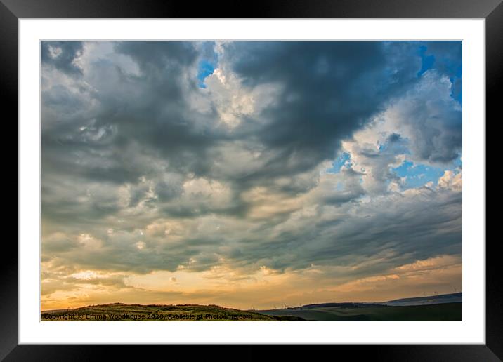 Stormy Clouds Framed Mounted Print by Emma Woodhouse