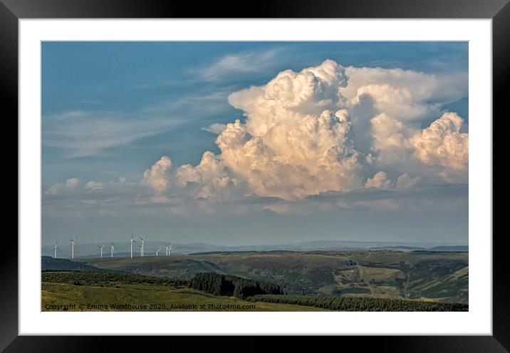 Thunder Clouds Framed Mounted Print by Emma Woodhouse