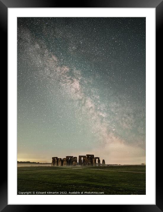 Stonehenge, Milkyway Framed Mounted Print by Edward Kilmartin