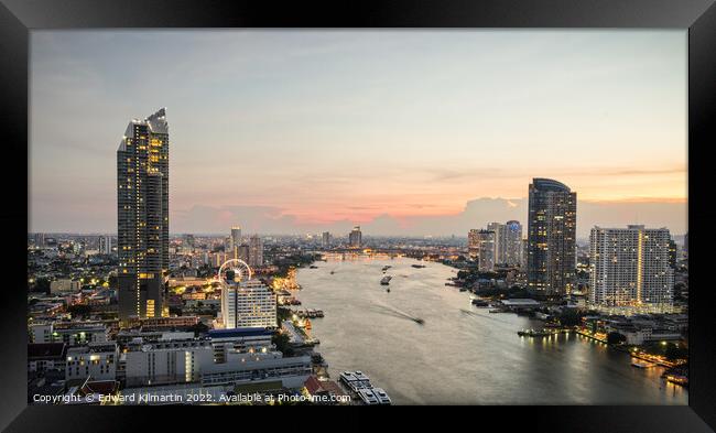 Sunset Bangkok Framed Print by Edward Kilmartin