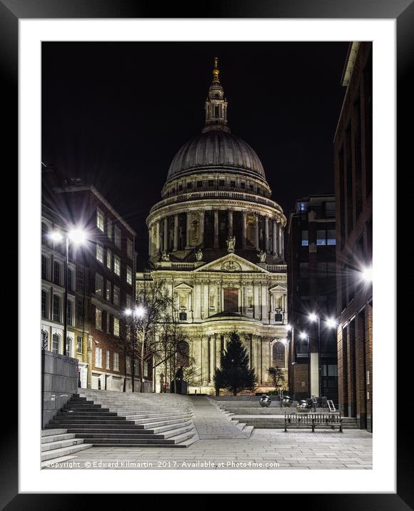 ST PAULS CATHEDRAL Framed Mounted Print by Edward Kilmartin