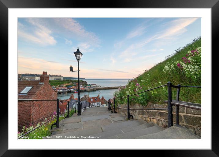 Whitby 199 Steps Framed Mounted Print by Sarah Smith