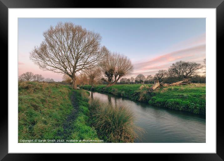 Beverley Brook Sunrise Framed Mounted Print by Sarah Smith