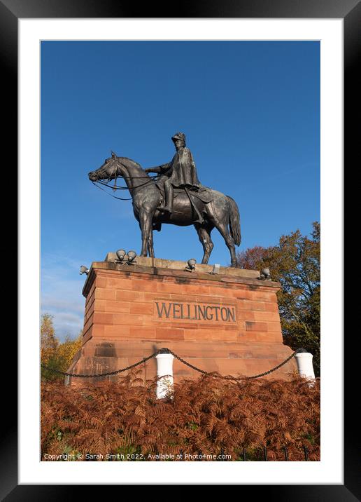 Duke of Wellington Statue, Aldershot Framed Mounted Print by Sarah Smith