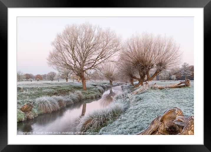 A Frosty Morning at Beverley Brook Framed Mounted Print by Sarah Smith