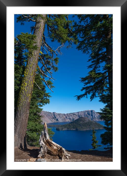 Crater Lake Framed Framed Mounted Print by Sarah Smith