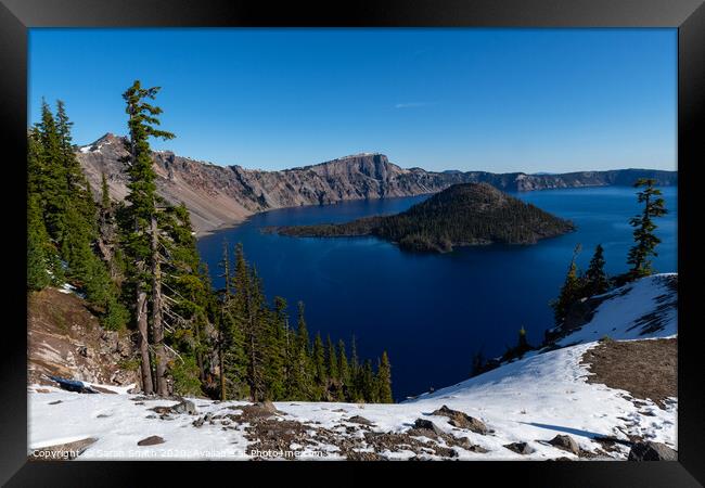 Crater Lake National Park Framed Print by Sarah Smith
