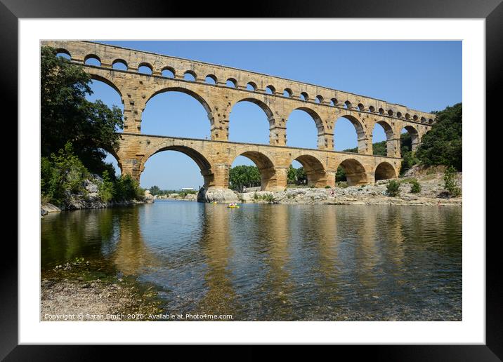 Pont du Gard Framed Mounted Print by Sarah Smith