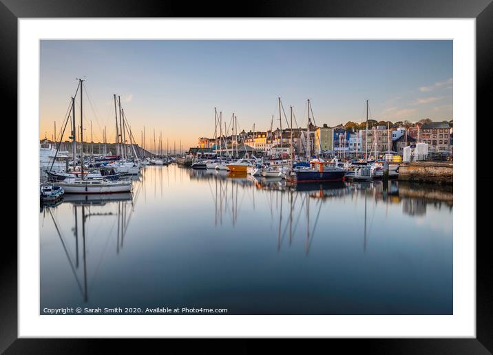 Plymouth Harbour Sunrise Framed Mounted Print by Sarah Smith