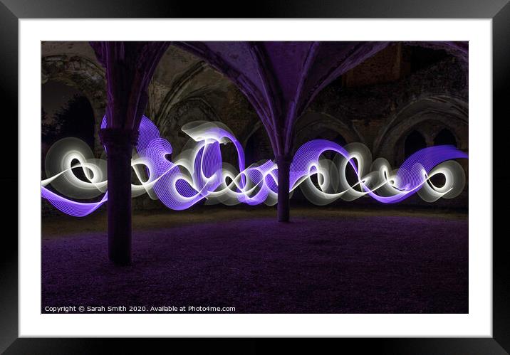 Waverley Abbey Light Painting Framed Mounted Print by Sarah Smith