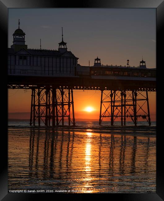 Eastbourne Pier Sunrise Framed Print by Sarah Smith