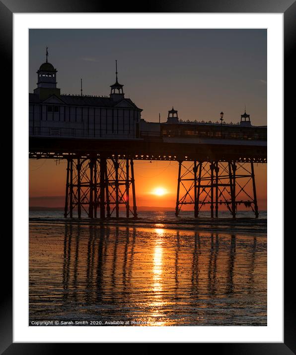 Eastbourne Pier Sunrise Framed Mounted Print by Sarah Smith
