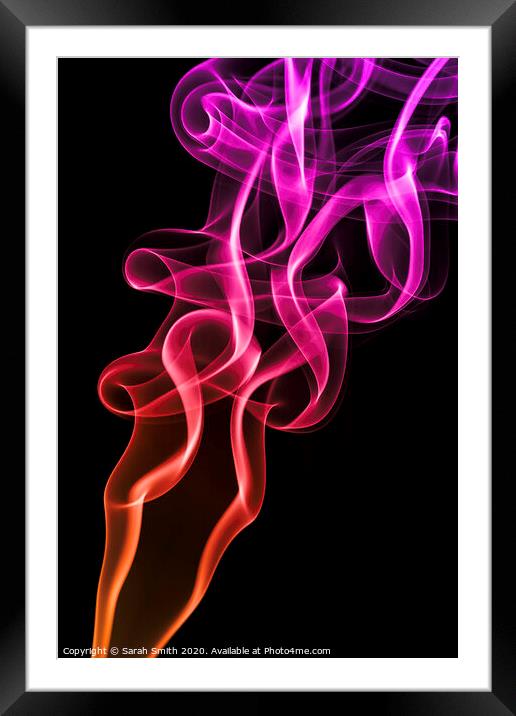 Colourful Smoke Pattern Framed Mounted Print by Sarah Smith