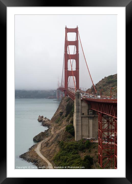 Golden Gate Bridge Framed Mounted Print by Sarah Smith