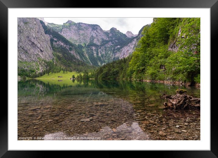 Obersee Lake by Königsee in Bavaria Framed Mounted Print by Sarah Smith