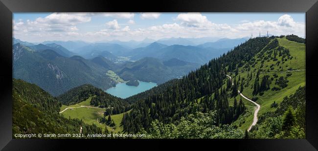 Herzogstand Mountain in Bavaria Framed Print by Sarah Smith
