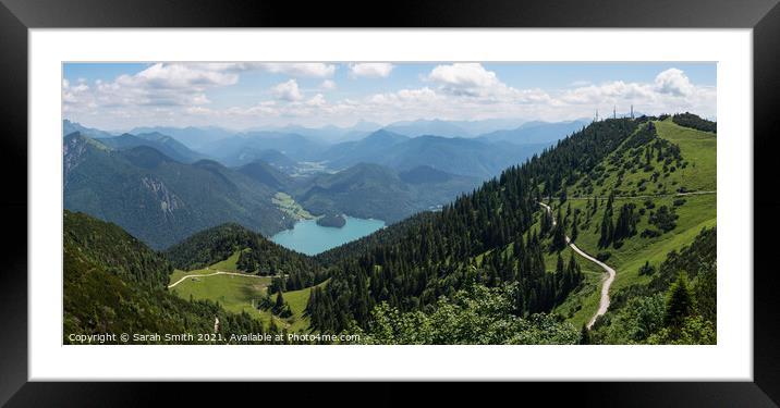 Herzogstand Mountain in Bavaria Framed Mounted Print by Sarah Smith