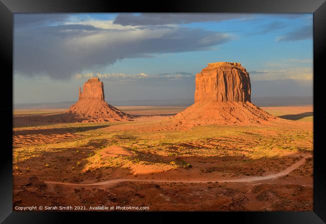 Monument Valley View Framed Print by Sarah Smith