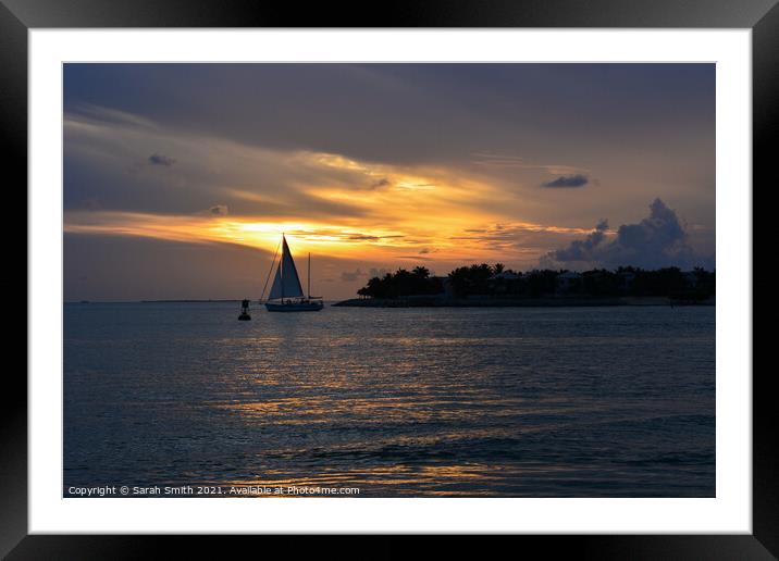 Key West Sunset Framed Mounted Print by Sarah Smith