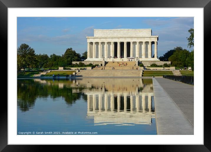 The Lincoln Memorial in Washington DC Framed Mounted Print by Sarah Smith