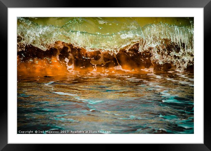 Wave Framed Mounted Print by Irek Majewicz