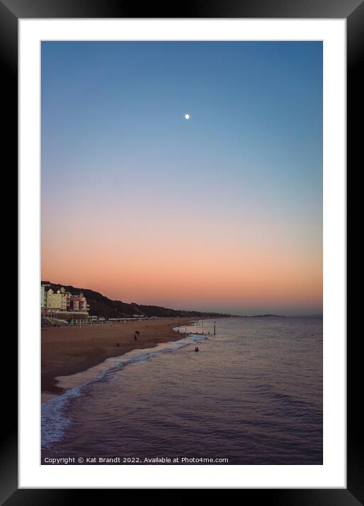 Boscombe beach during sunset Framed Mounted Print by KB Photo