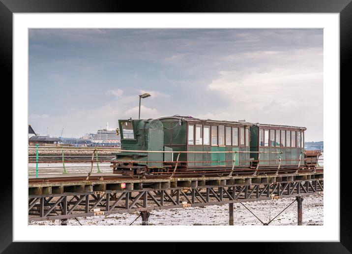 Hythe Pier Railway Train, UK Framed Mounted Print by KB Photo