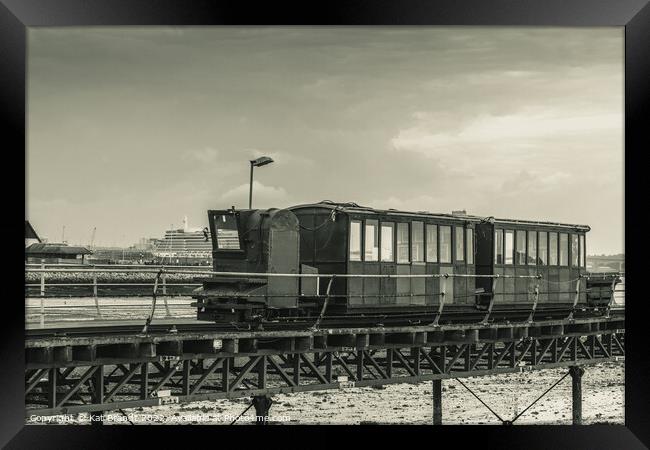 Hythe Pier Railway Train, UK Framed Print by KB Photo
