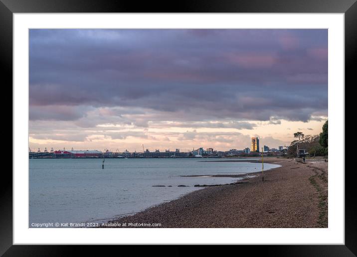 Weston Shore in Southampton Framed Mounted Print by KB Photo