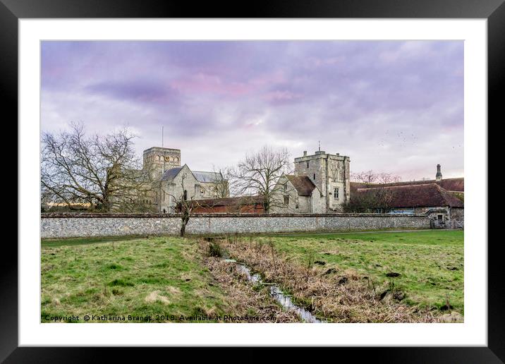 Sunset over the Hospital of St Cross, Winchester Framed Mounted Print by KB Photo