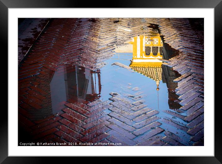 Reflection of Rosina's balcony in Seville Framed Mounted Print by KB Photo