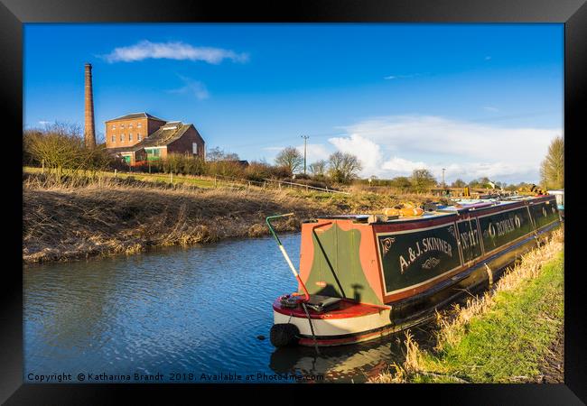 Narrowboat on the Kennet and Avon Canal and Crofto Framed Print by KB Photo