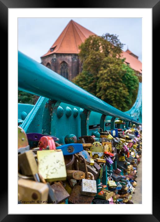 Tumski Bridge in Wroclaw, Poland Framed Mounted Print by KB Photo