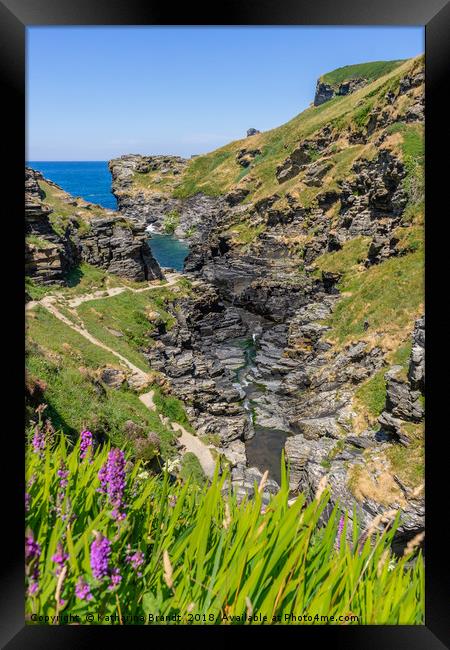 Rocky Valley near Tintagel Framed Print by KB Photo