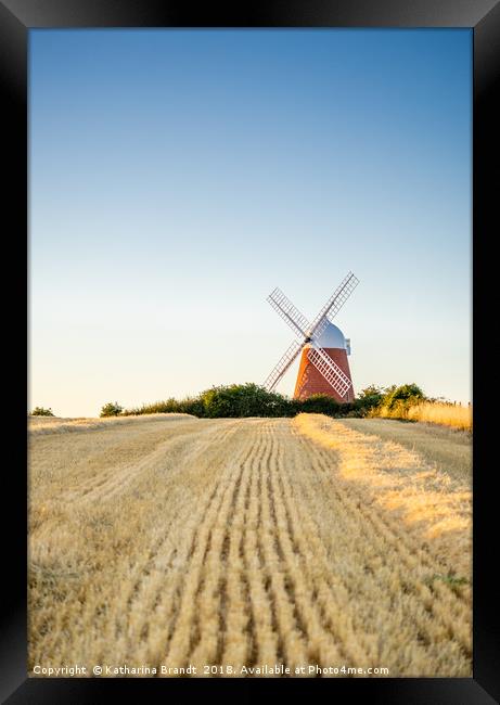 Halnaker Windmill in West Sussex, England Framed Print by KB Photo