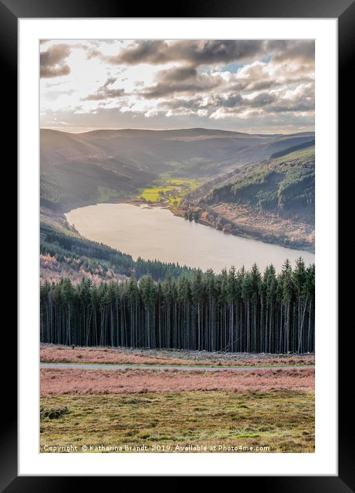 View across the Talybont Reservoir in South Wales Framed Mounted Print by KB Photo