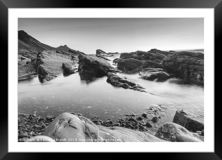 Widemouth Bay in North Cornwall, England Framed Mounted Print by KB Photo