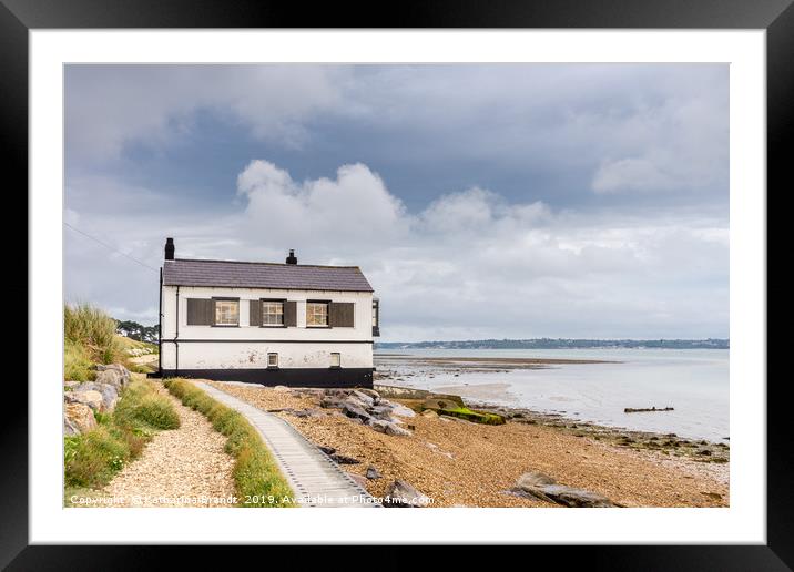 Watch House at Lepe Beach, Hampshire Framed Mounted Print by KB Photo