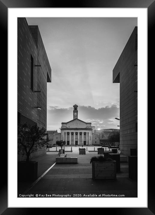 Southampton City Centre in Monochrome Framed Mounted Print by KB Photo