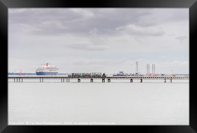Hythe Pier, Port of Southampton  Framed Print by KB Photo